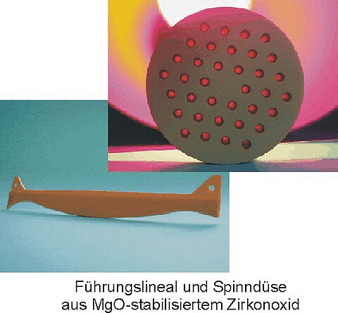 Führungslineal und Spinndüse aus MgO-stabilisiertem Zirkonoxid