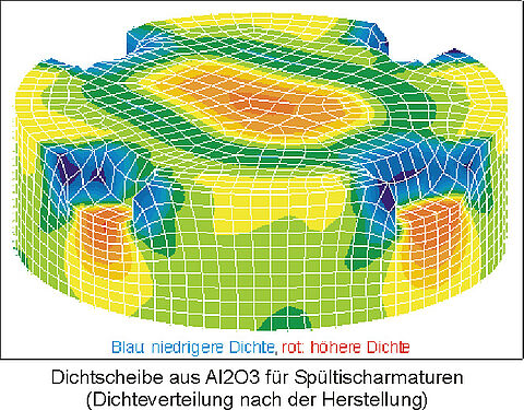Dichtscheibe aus AI2O3 für Spültischarmaturen