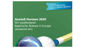 Erste Seite des Jahresberichts 2013 der Bayerischen Forschungsallianz